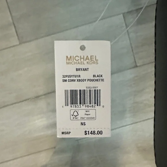 Michael Kors Bryant Small Metallic Signature Logo Convertible Pochette - Picture 2 of 7